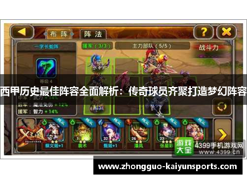 西甲历史最佳阵容全面解析:传奇球员齐聚打造梦幻阵容 西甲历史最佳阵容全面解析:传奇球员齐聚打造梦幻阵容